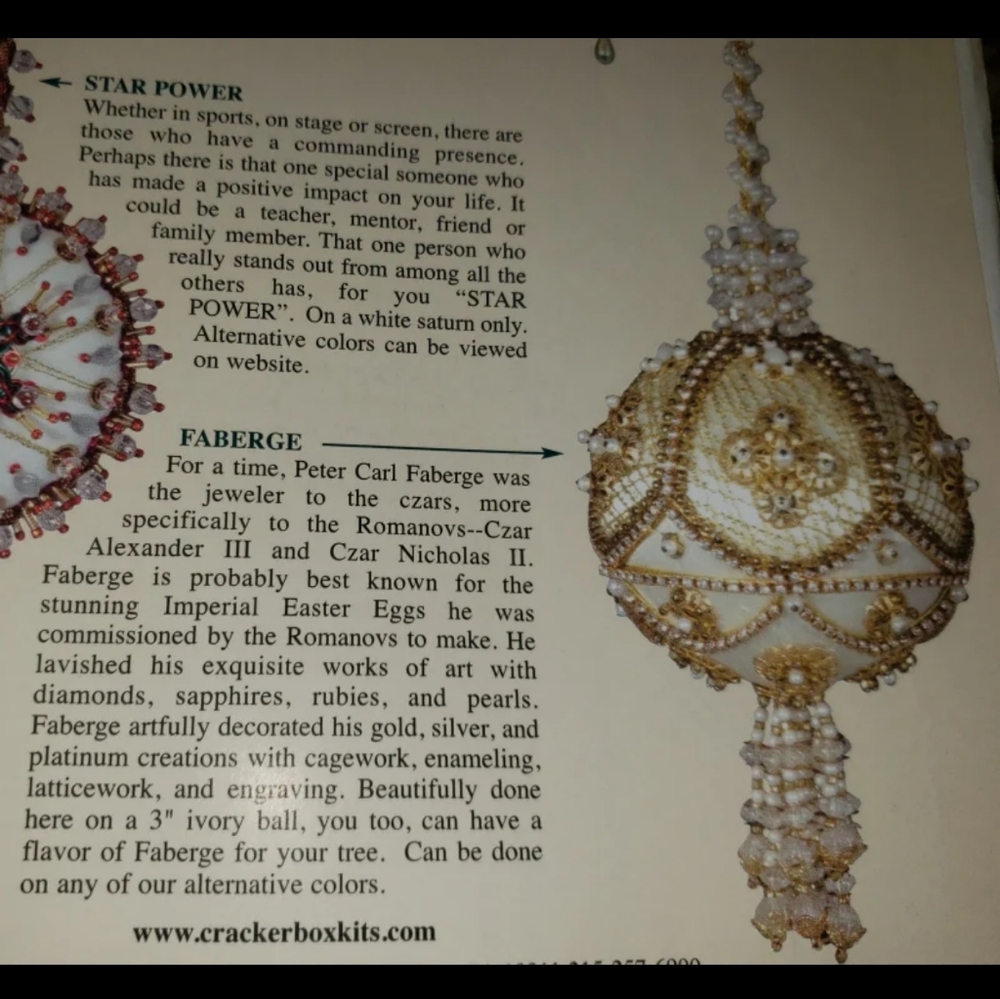 The Cracker Box Christmas Ornament Kit- Faberge